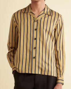 Men BODE Alumni Stripe Long Sleeve Shirt