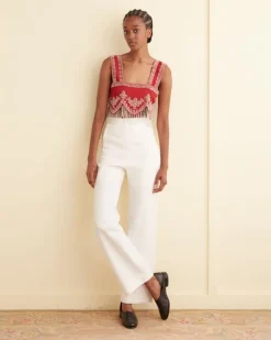Women BODE Amrita Fringe Top
