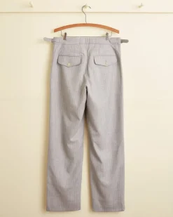Men BODE Argent Stripe Trousers - 31