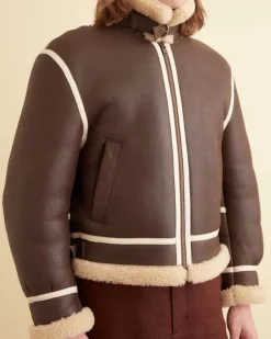 Men BODE Aviator Shearling Jacket