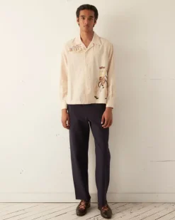 Men BODE Beaded Buckaroo Long Sleeve Shirt