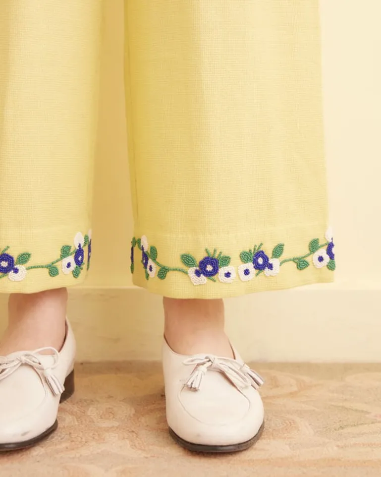 Women BODE Beaded Chicory Pants