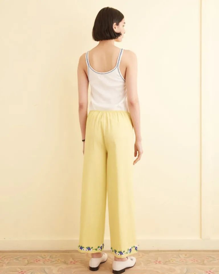 Women BODE Beaded Chicory Pants