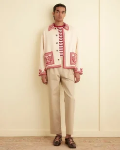 Men BODE Beaded Flora Jacket
