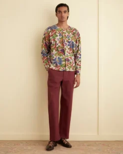 Men BODE Beaded Floral Cardigan