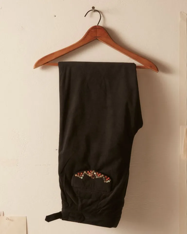 Men BODE Beaded Garden Vine Trousers