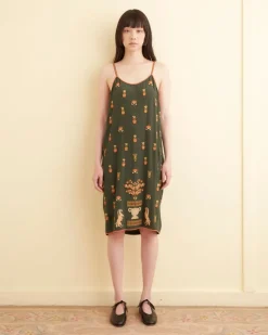 Women BODE Beaded Paddock Sampler Dress