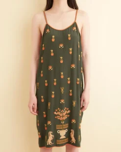 Women BODE Beaded Paddock Sampler Dress