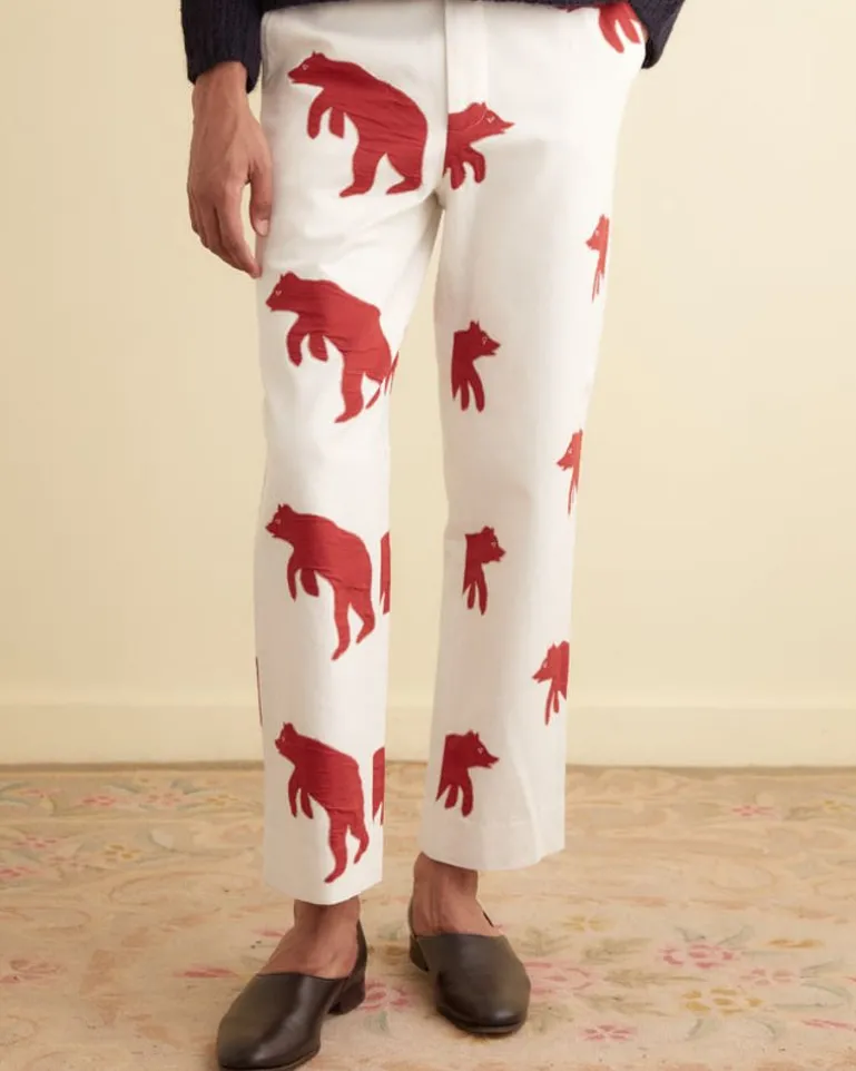 Men BODE Bear Applique Trousers