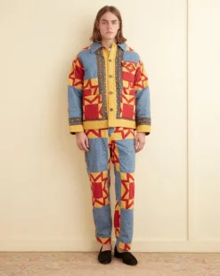 Men BODE Blazing Star Quilt Jacket
