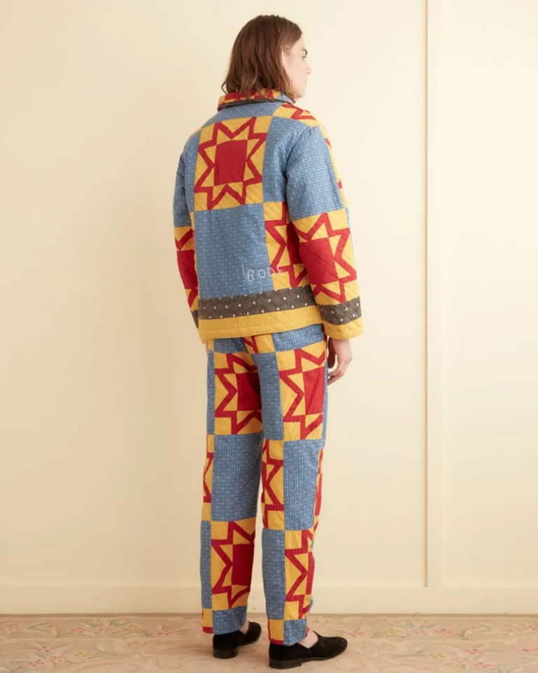 Men BODE Blazing Star Quilt Jacket