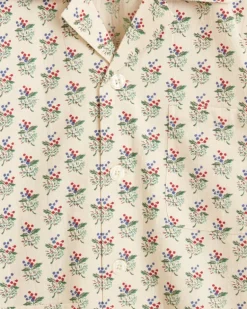 Men BODE Boston Flower Long Sleeve Shirt