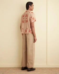 Men BODE Bougainvillea Short Sleeve Shirt