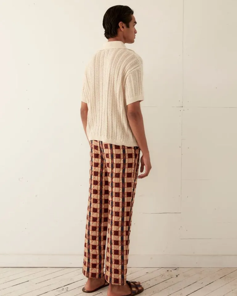 Men BODE Bouquet Cloth Quilt Trousers