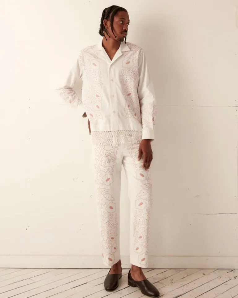 Men BODE Braided Couching Long Sleeve Shirt