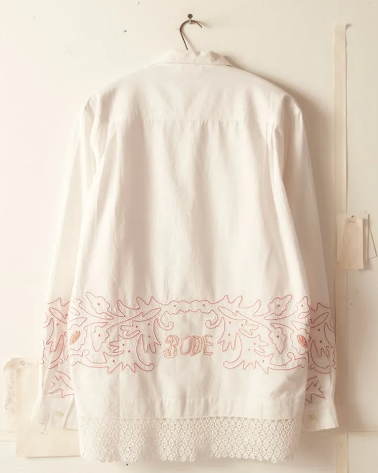 Men BODE Braided Couching Long Sleeve Shirt