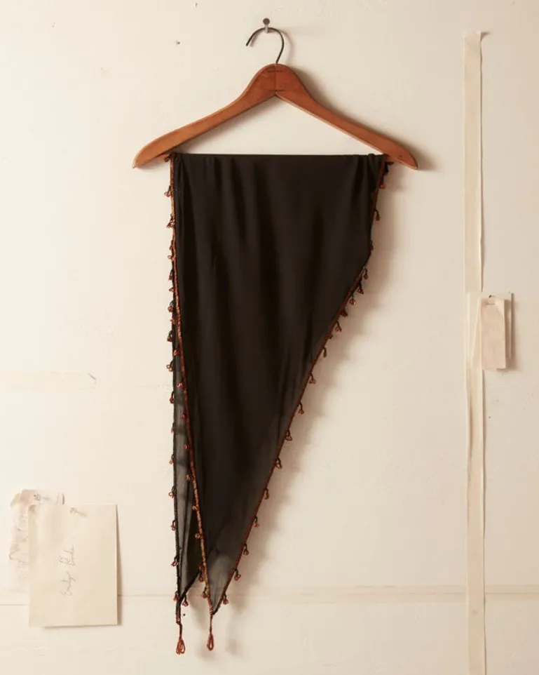 Men BODE Bugle Bead Trim Scarf