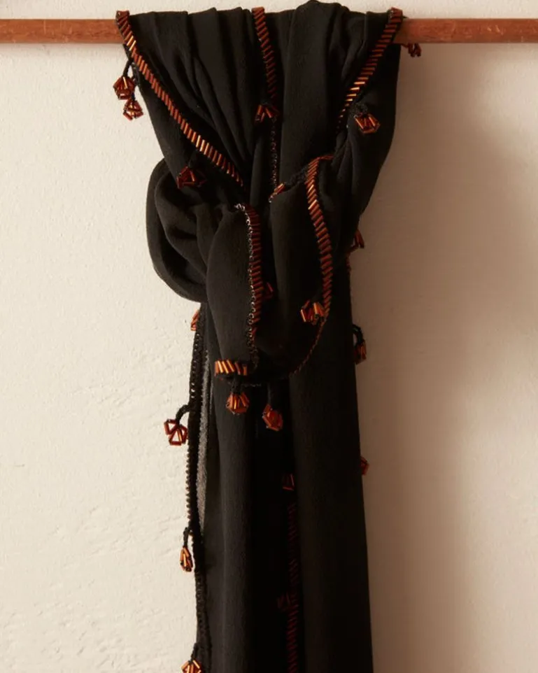 Men BODE Bugle Bead Trim Scarf