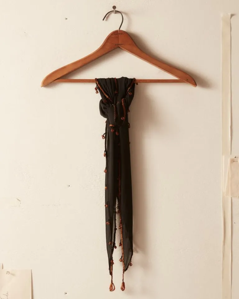 Men BODE Bugle Bead Trim Scarf
