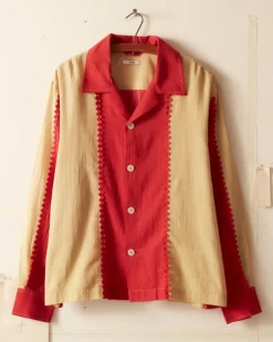 Men BODE Bunting Stripe Long Sleeve Shirt
