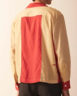 Men BODE Bunting Stripe Long Sleeve Shirt