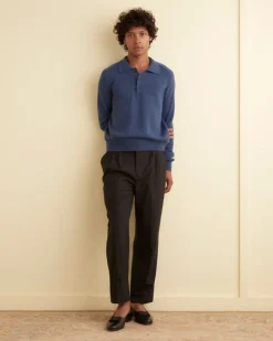 Men BODE Cashmere Polo - Blue