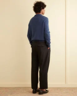 Men BODE Cashmere Polo - Blue