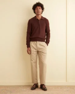 Men BODE Cashmere Polo - Cinnabar