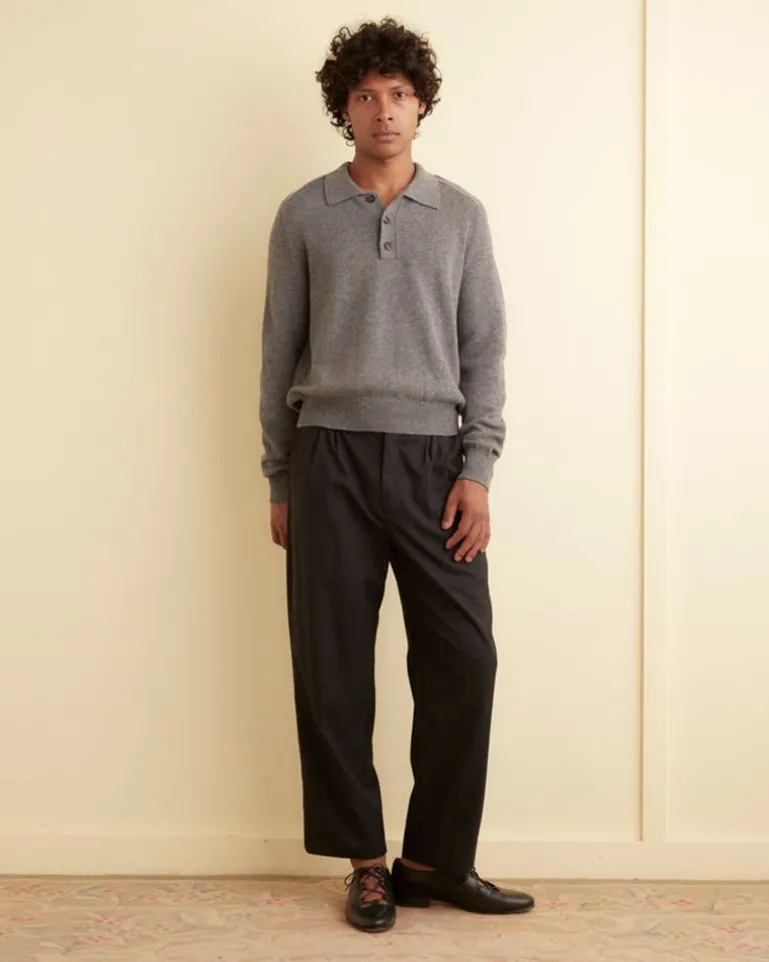 Men BODE Cashmere Polo - Grey