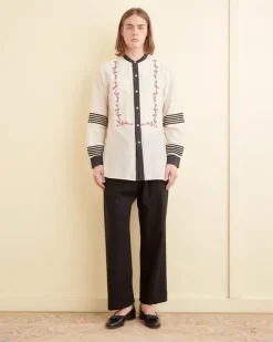 Men BODE Cherry Blossom Stripe Tunic