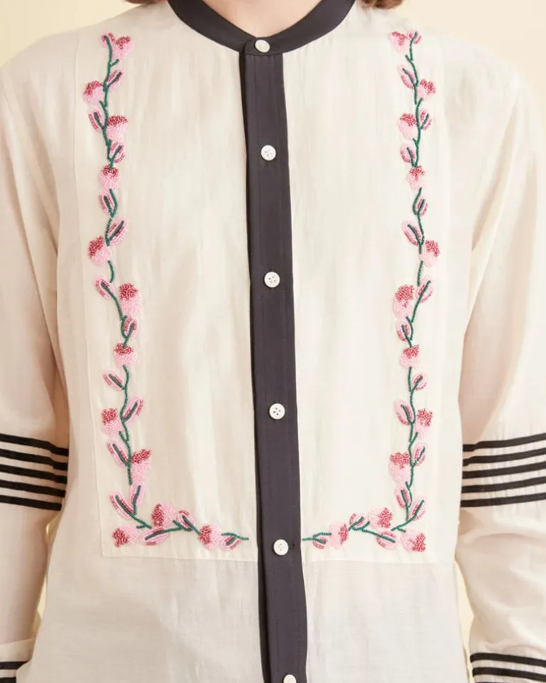 Men BODE Cherry Blossom Stripe Tunic