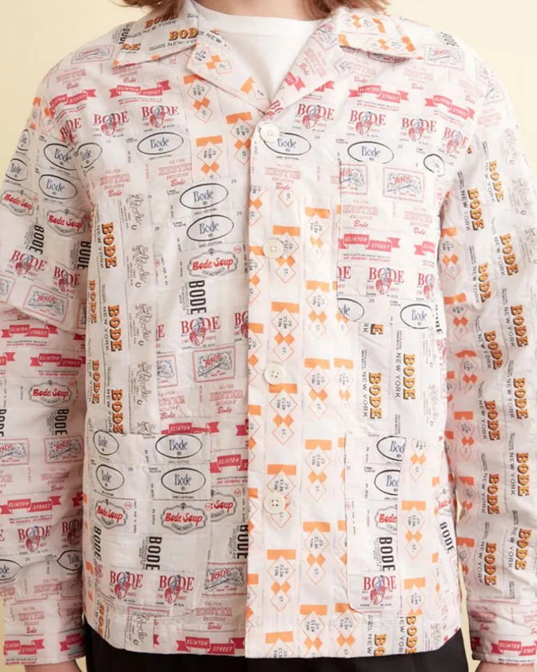 Men BODE Clinton Street Label Overshirt