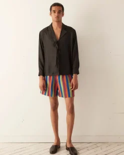 Men BODE Club Stripe Rugby Shorts