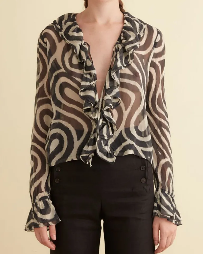 Women BODE Comber Print Blouse