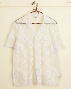 Men BODE Contour Ribbon Short Sleeve Shirt