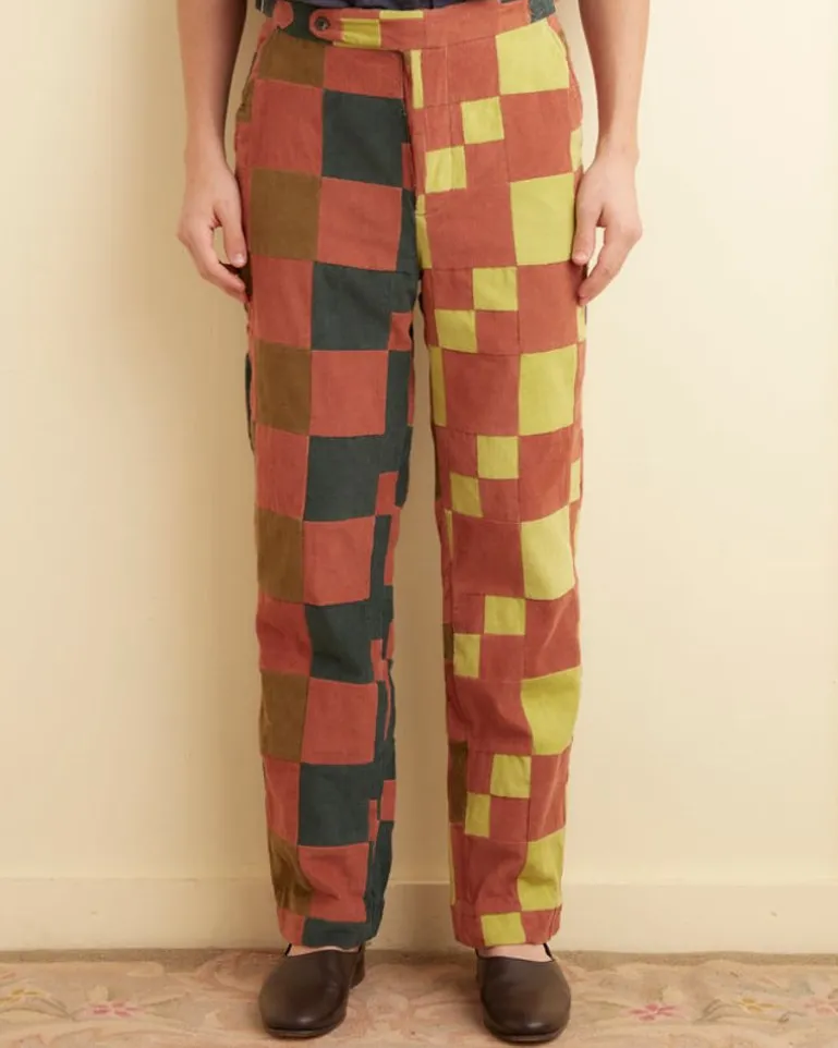 Men BODE Corduroy Four Patch Trousers