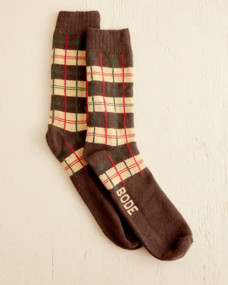 Men BODE County Plaid Socks - Multi
