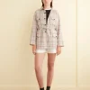 Women BODE Cream Grid Jacket - Xs