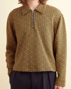 Men BODE Crescent Jacquard Quarter-Zip