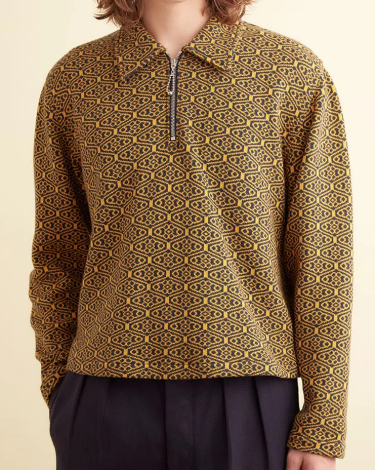 Men BODE Crescent Jacquard Quarter-Zip