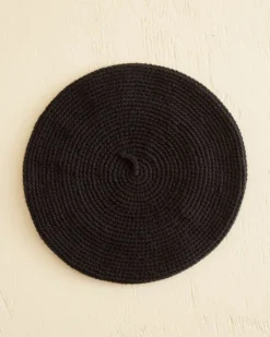Men BODE Crochet Beret - Black