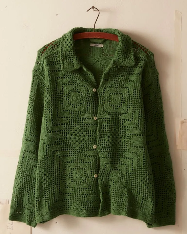Men BODE Crochet Overshirt