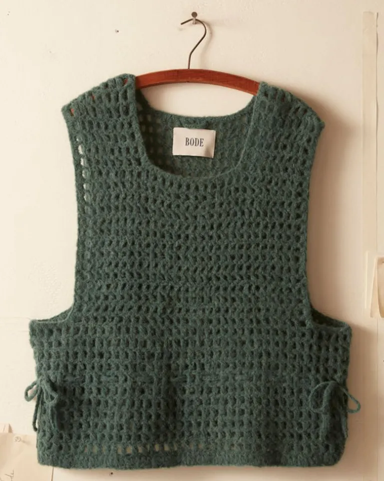 Men BODE Crochet Vest - Green