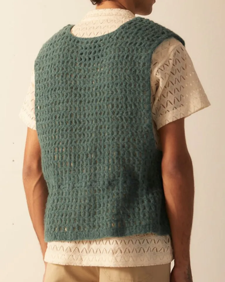 Men BODE Crochet Vest - Green