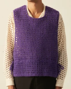 Men BODE Crochet Vest - Purple