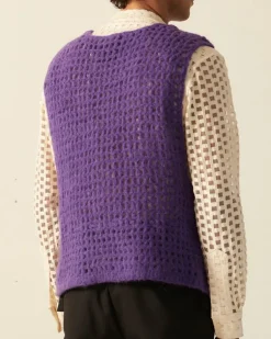 Men BODE Crochet Vest - Purple