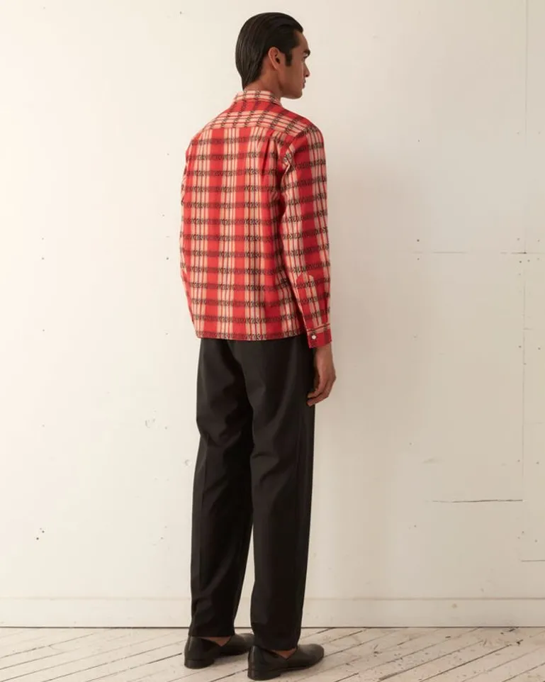 Men BODE Curran Stripe Long Sleeve Shirt