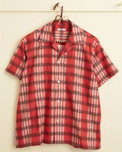 Men BODE Curran Stripe Short Sleeve Shirt