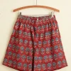 Men BODE Dahlia Block Print Rugby Shorts