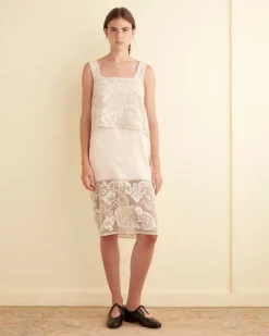 Women BODE Daylily Lace Dress - S